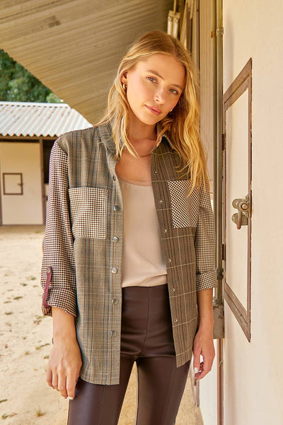 Metro Mixed Plaid Shacket