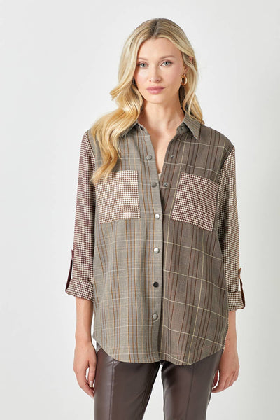 Metro Mixed Plaid Shacket