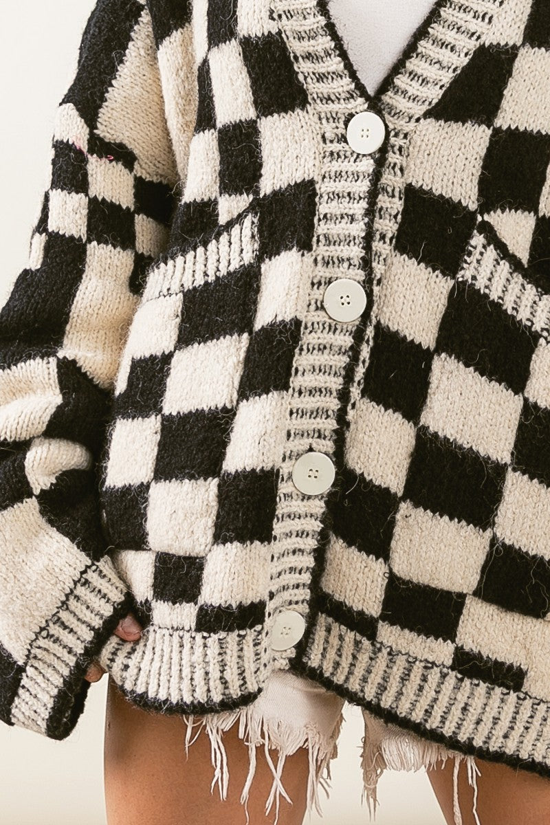 Checkmate Cozy Cardigan