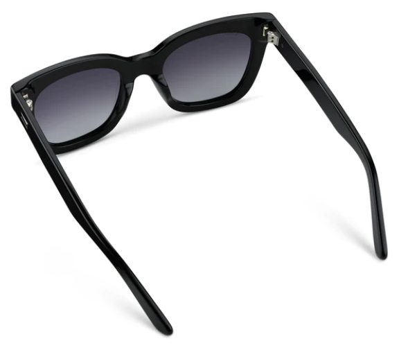 Stormi Sunglasses in Glossy Black Frames / Black Lens
