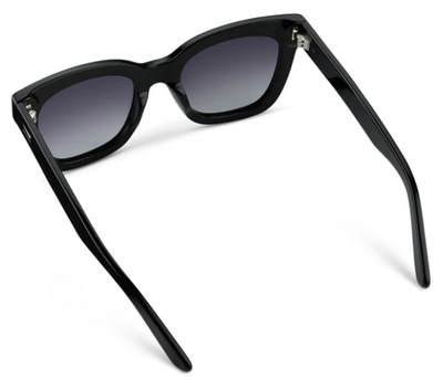 Stormi Sunglasses in Glossy Black Frames / Black Lens