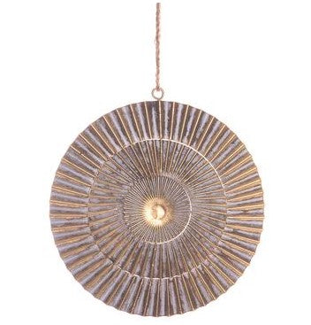 10" Metal Disc Ornament
