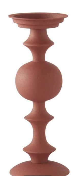 Orange Matte Metal Candleholders