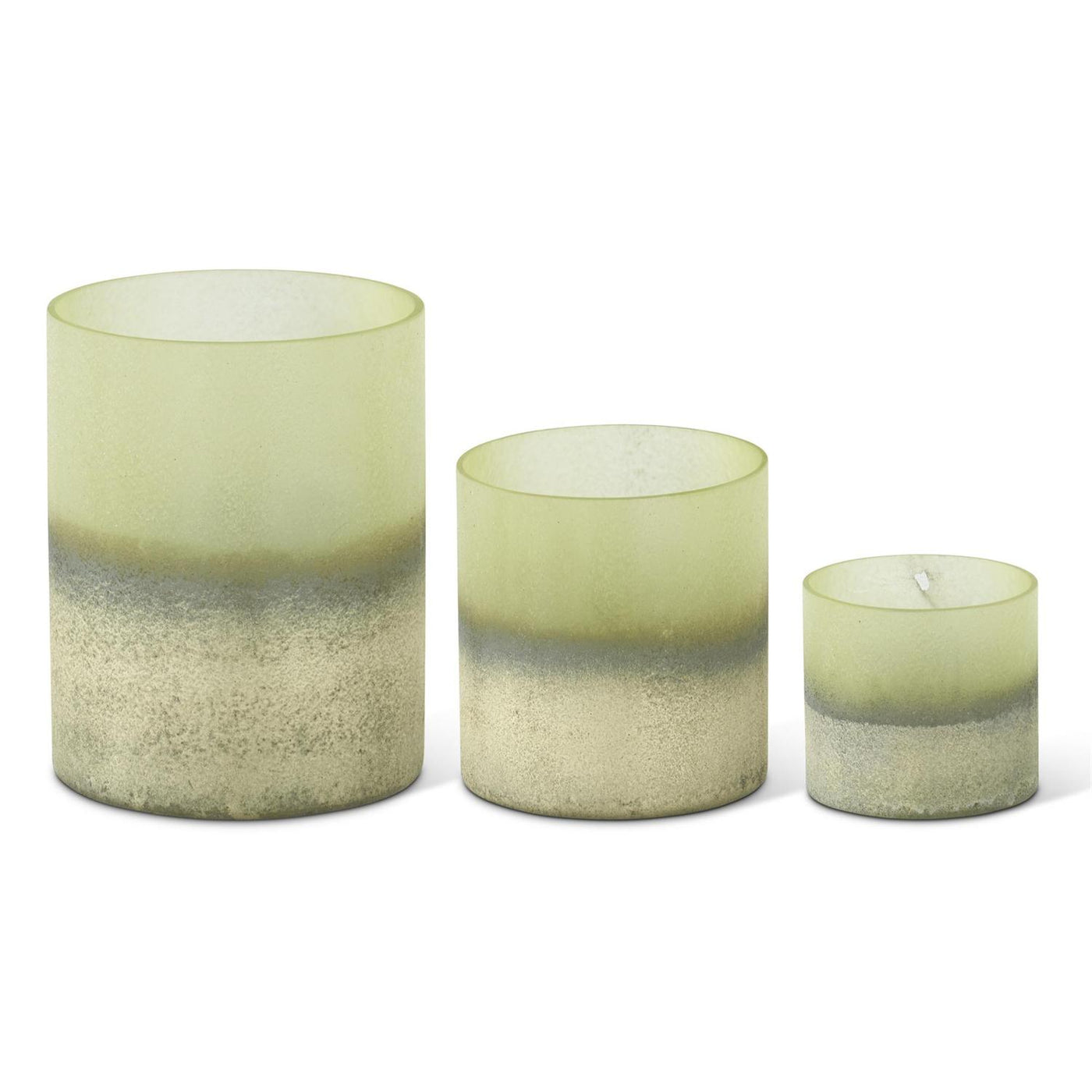 Green Ombre Glass Containers