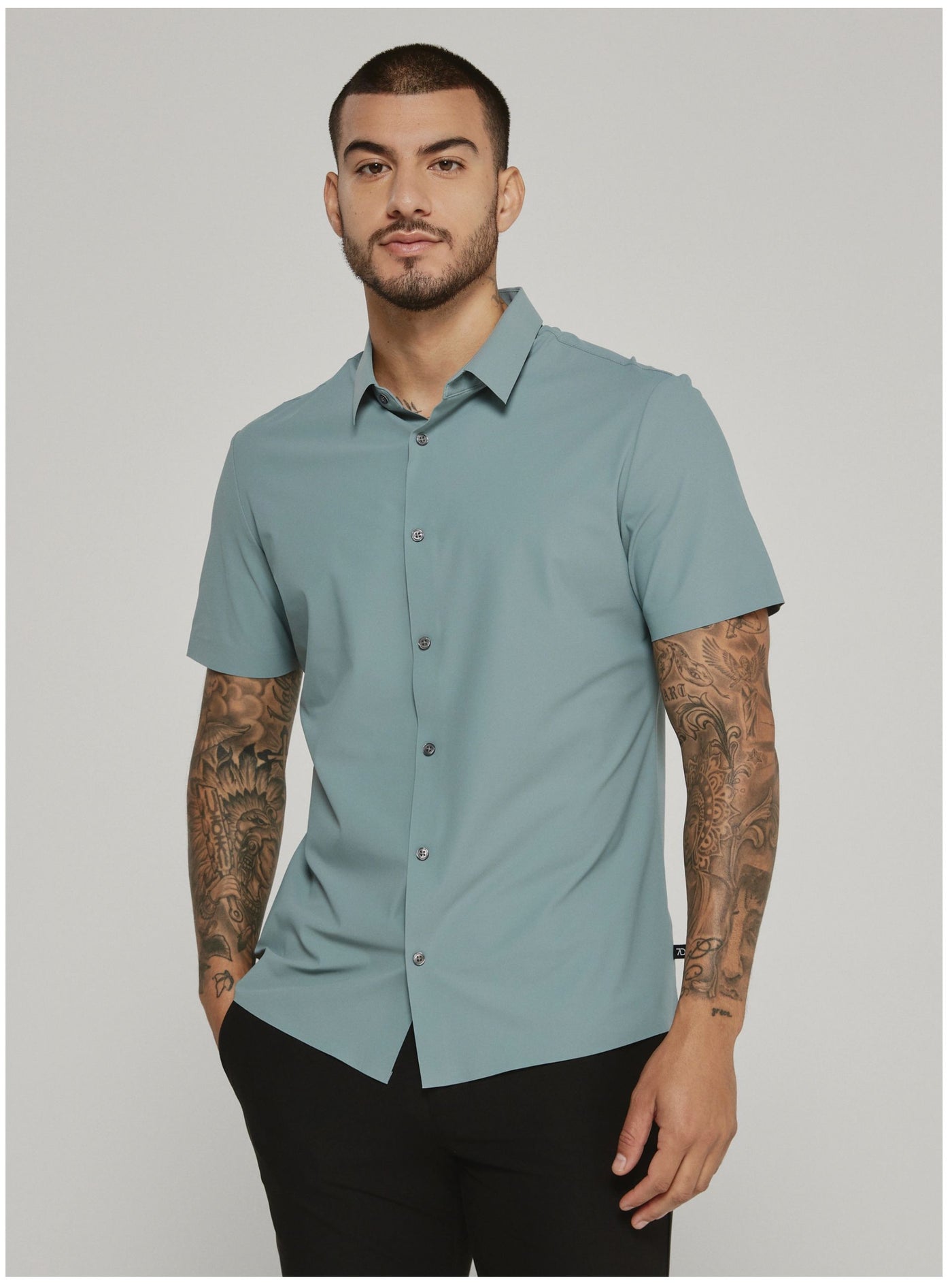 American Me Button Down in Seafoam
