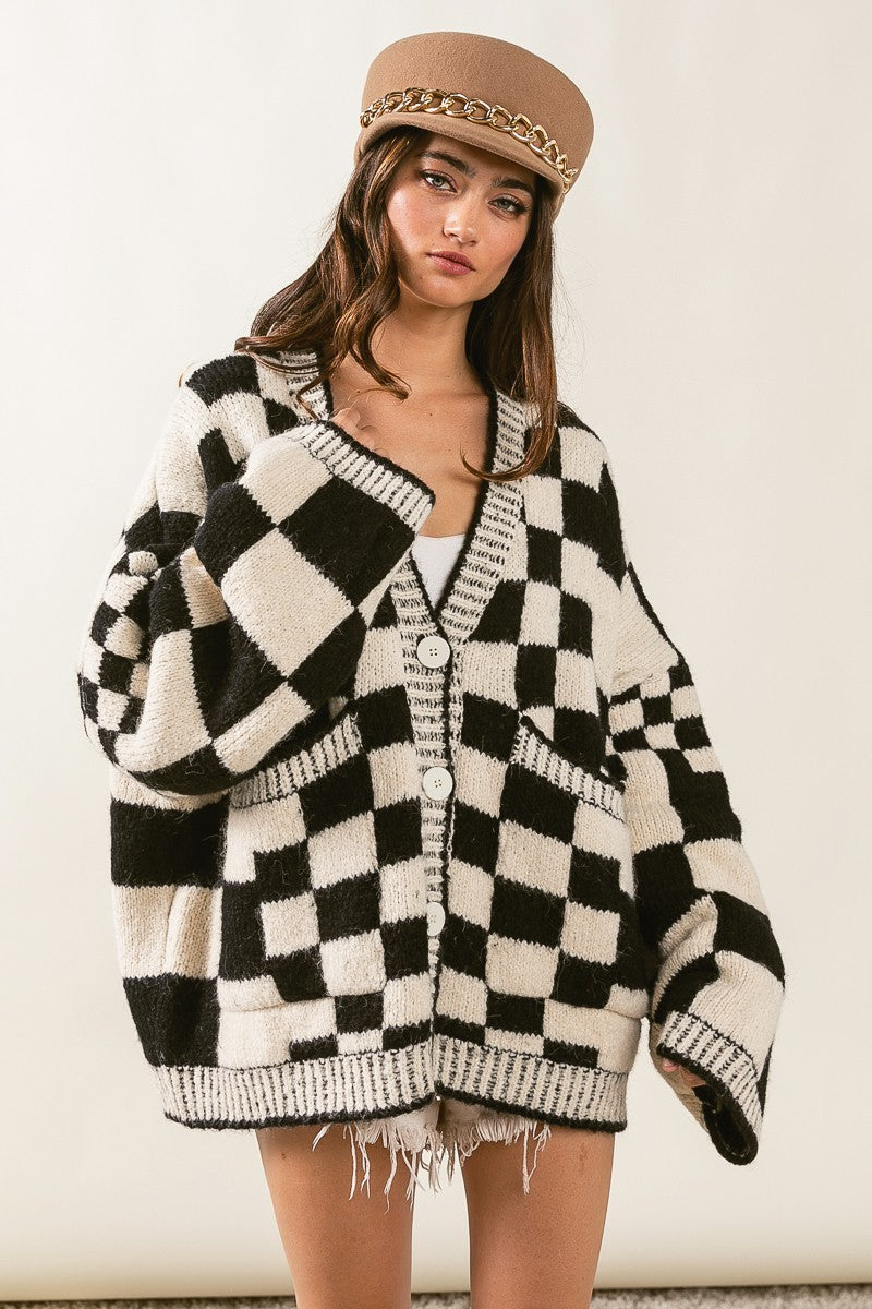 Checkmate Cozy Cardigan