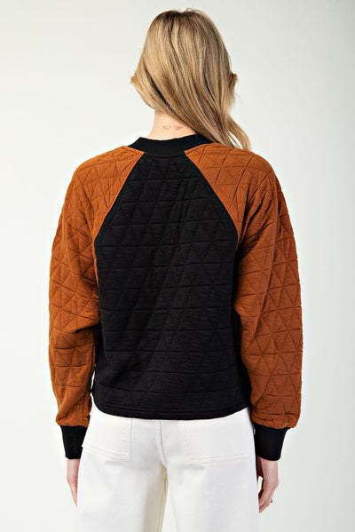 Trail Mix Quilted Button Pullover