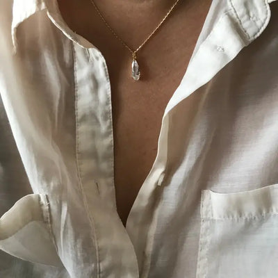 Crystal Teardrop Necklace