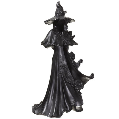 24" Battery Operated Witch With Light Black