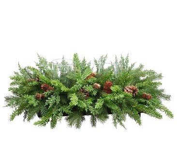 28" Spruce/Pine Cone Centerpiece