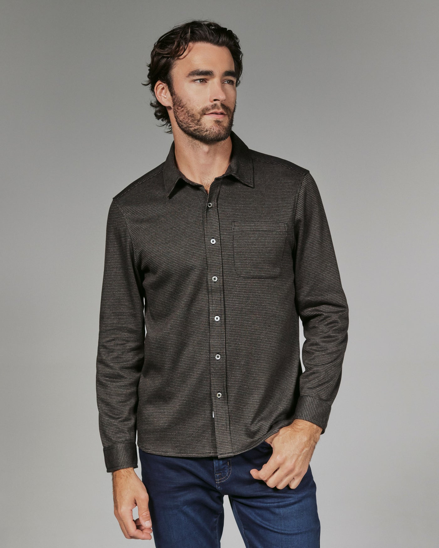 Generation Knit Shirt in Chocolate