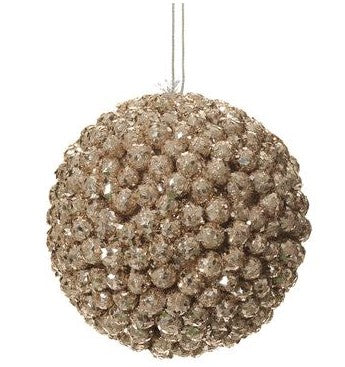 Gold Glitter Ball Ornament
