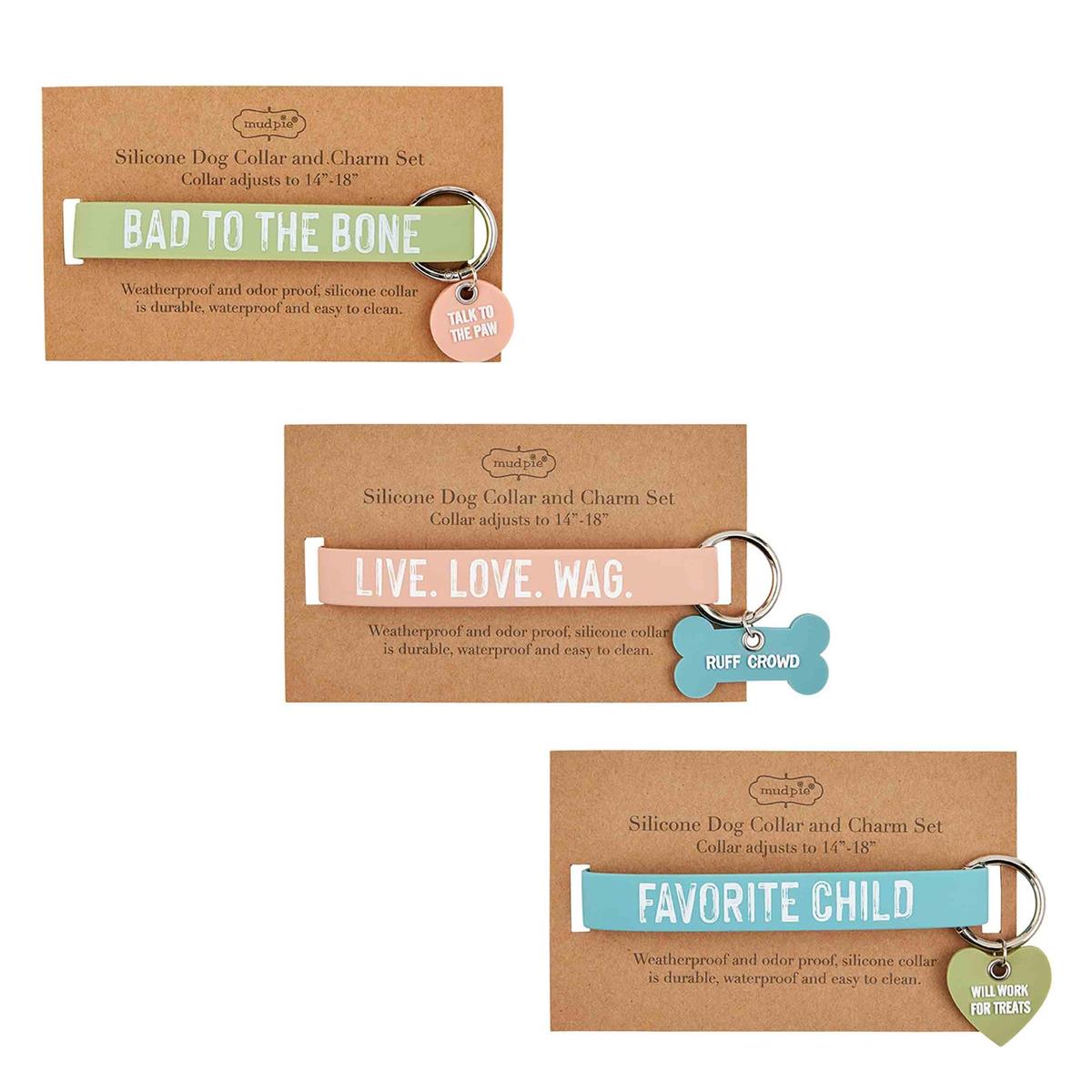 Live Love Wag Dog Charm Collar