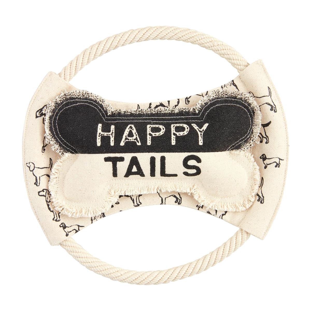 Happy Tails Frisbee & Bone Dog Toy Set