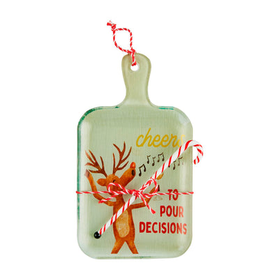 Reindeer Holiday Glass Board