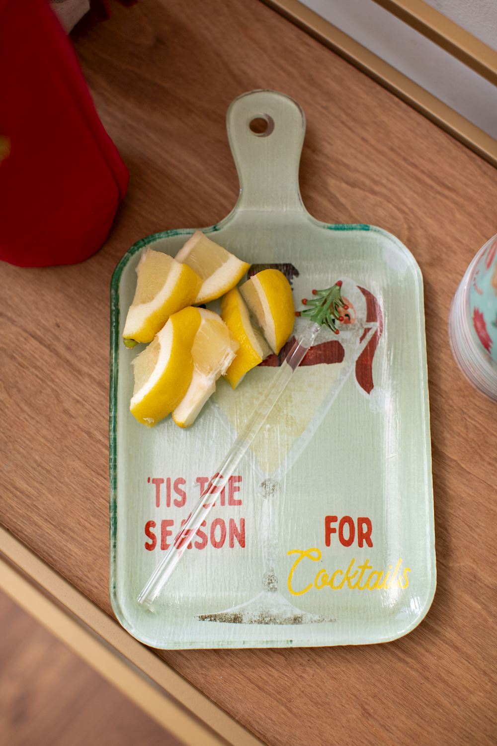 Santa Holiday Glass Board