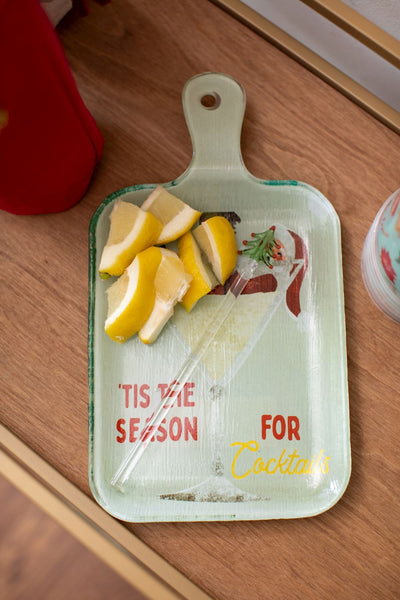 Santa Holiday Glass Board