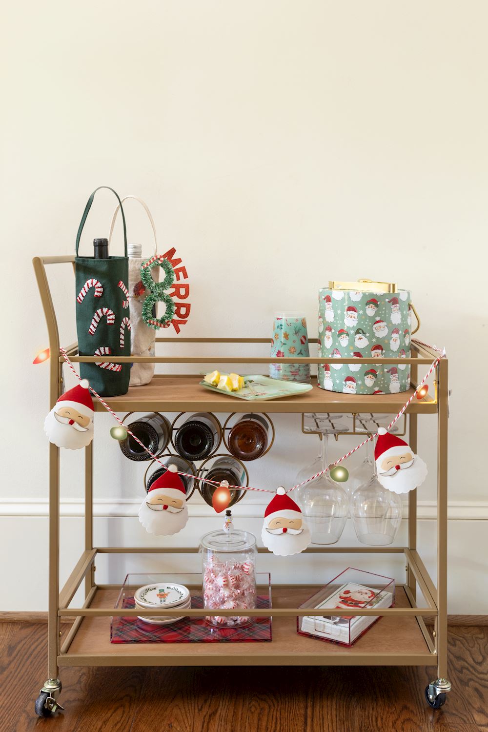 Santa Holiday Glass Board