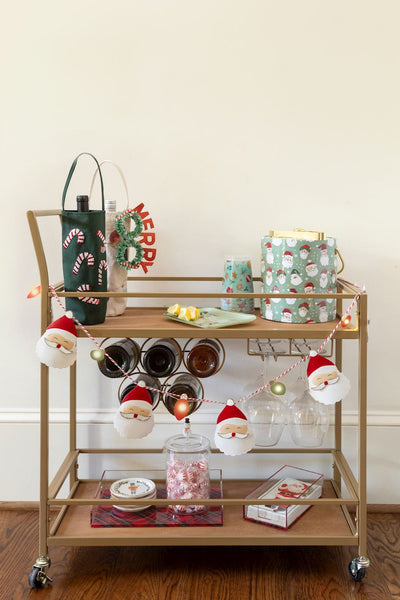 Santa Holiday Glass Board