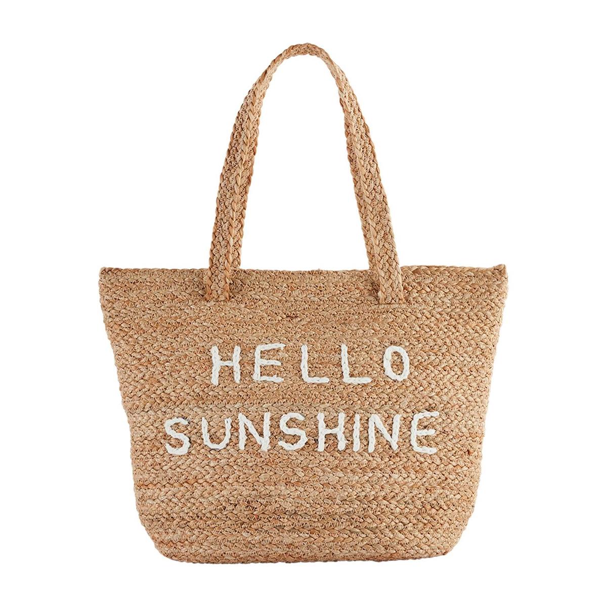 Hello Sunshine Jute Cooler Tote
