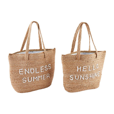 Hello Sunshine Jute Cooler Tote