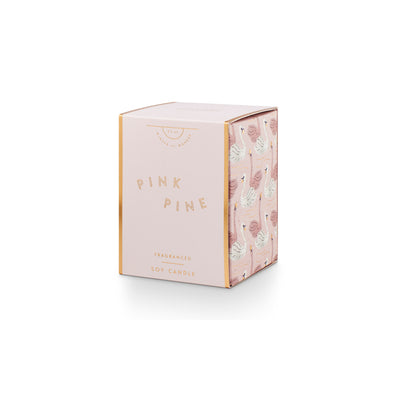 Pink Pine Gifted Glass Candle