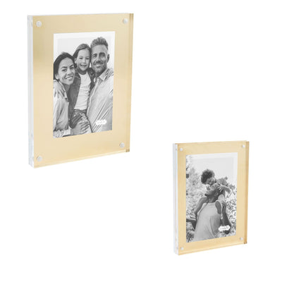Large Brass Acrylic Frame