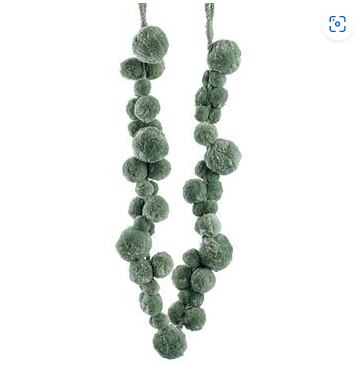 48" Pompon Garland Green