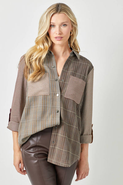 Metro Mixed Plaid Shacket