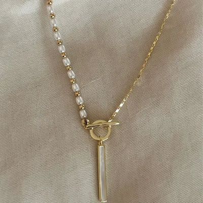 Mother of Pearl Toggle Necklace