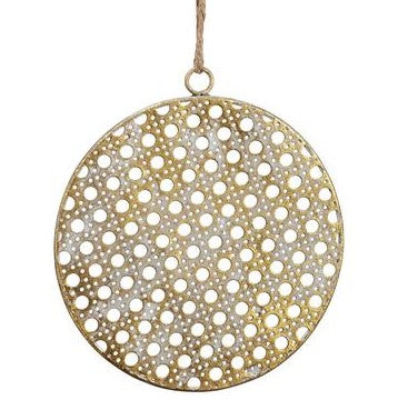 6.5" Filigree Round Disc Ornament