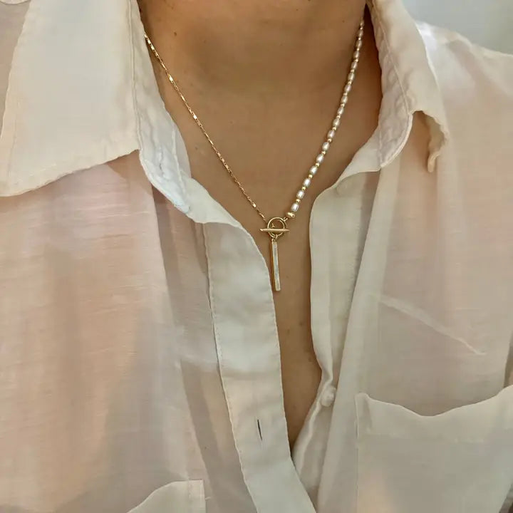 Mother of Pearl Toggle Necklace