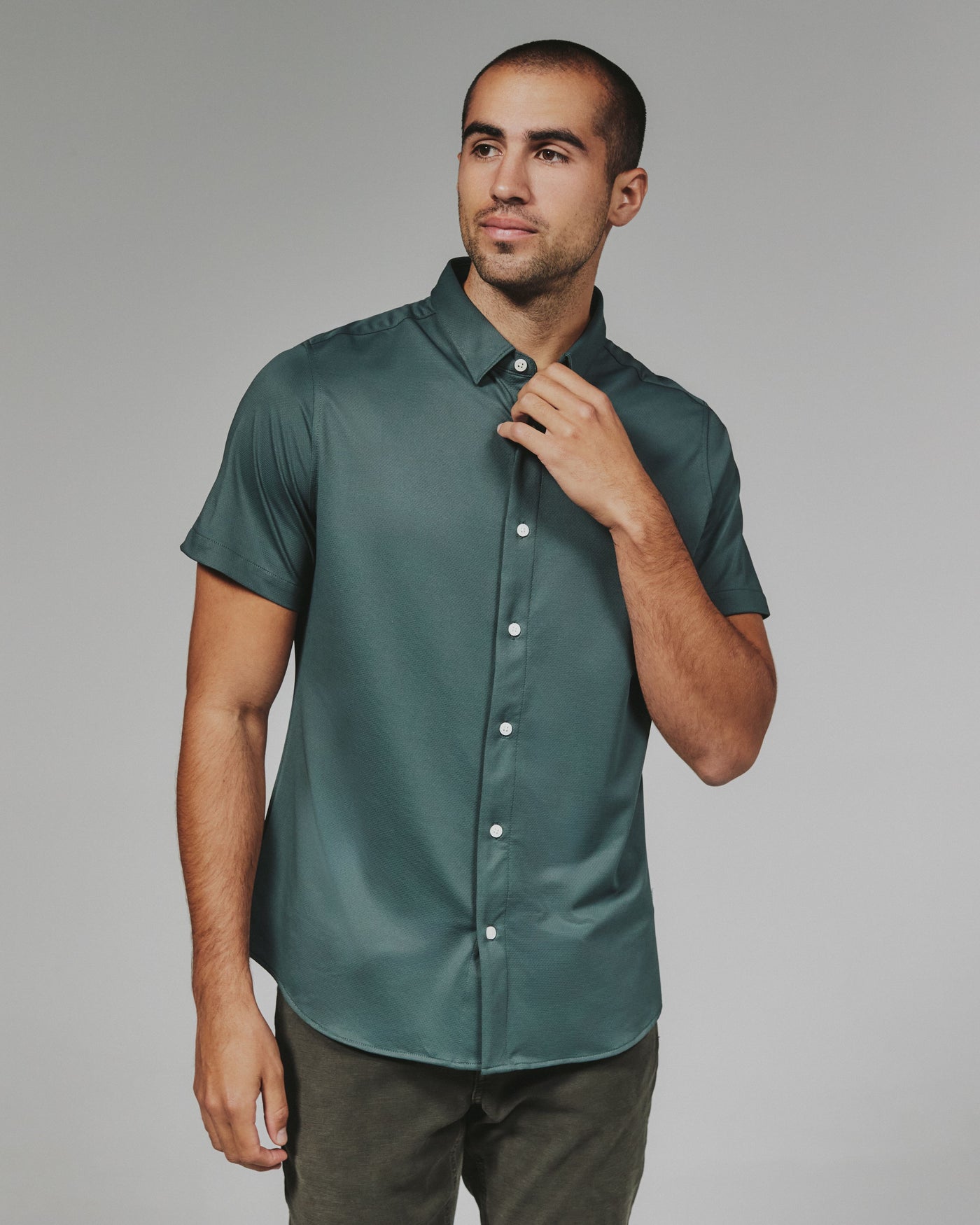 Owen Short Sleeve Shirt in Basil
