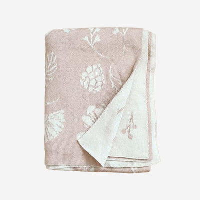 Floral Baby Gift Set Cotton Blanket, Rattle Teether Summer