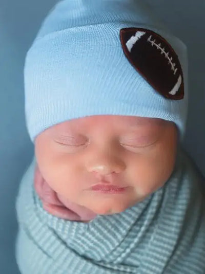 White Chenille Football Hat