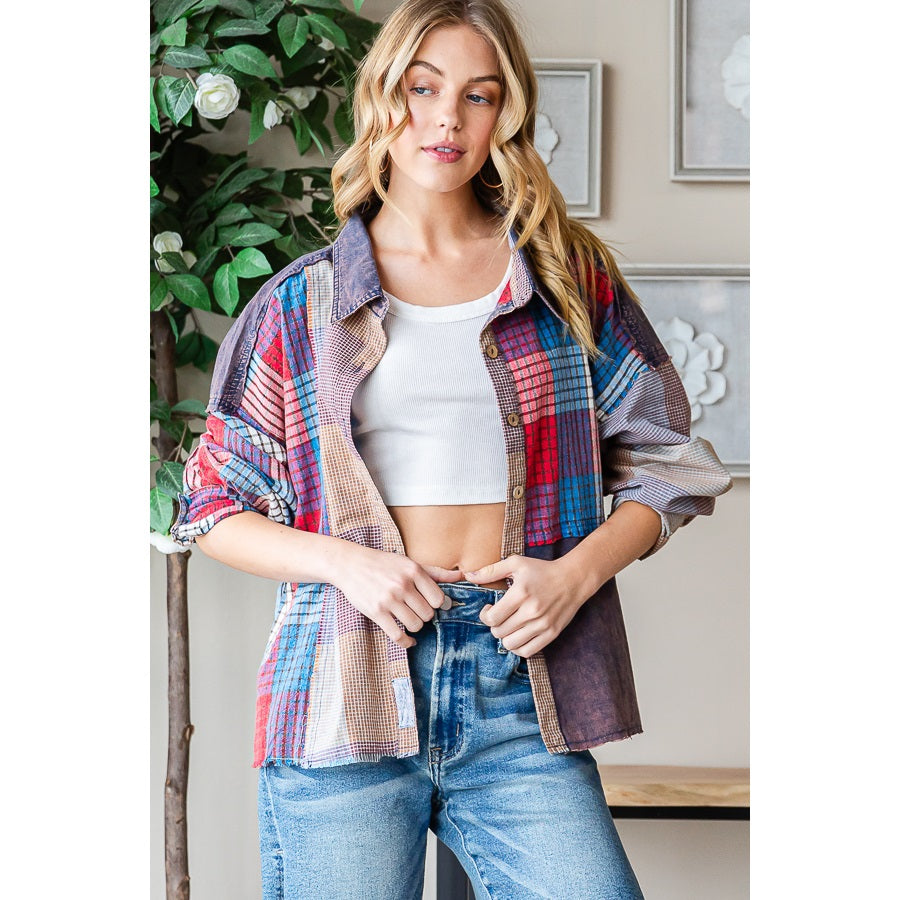 Rustic Trails Patchwork Plaid Shirt