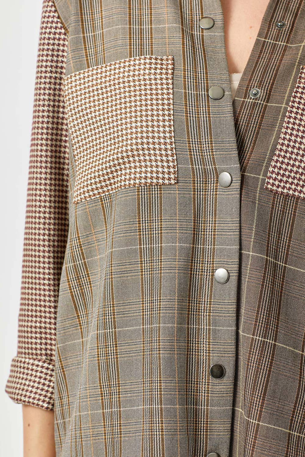 Metro Mixed Plaid Shacket