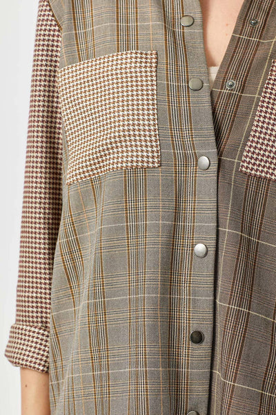 Metro Mixed Plaid Shacket