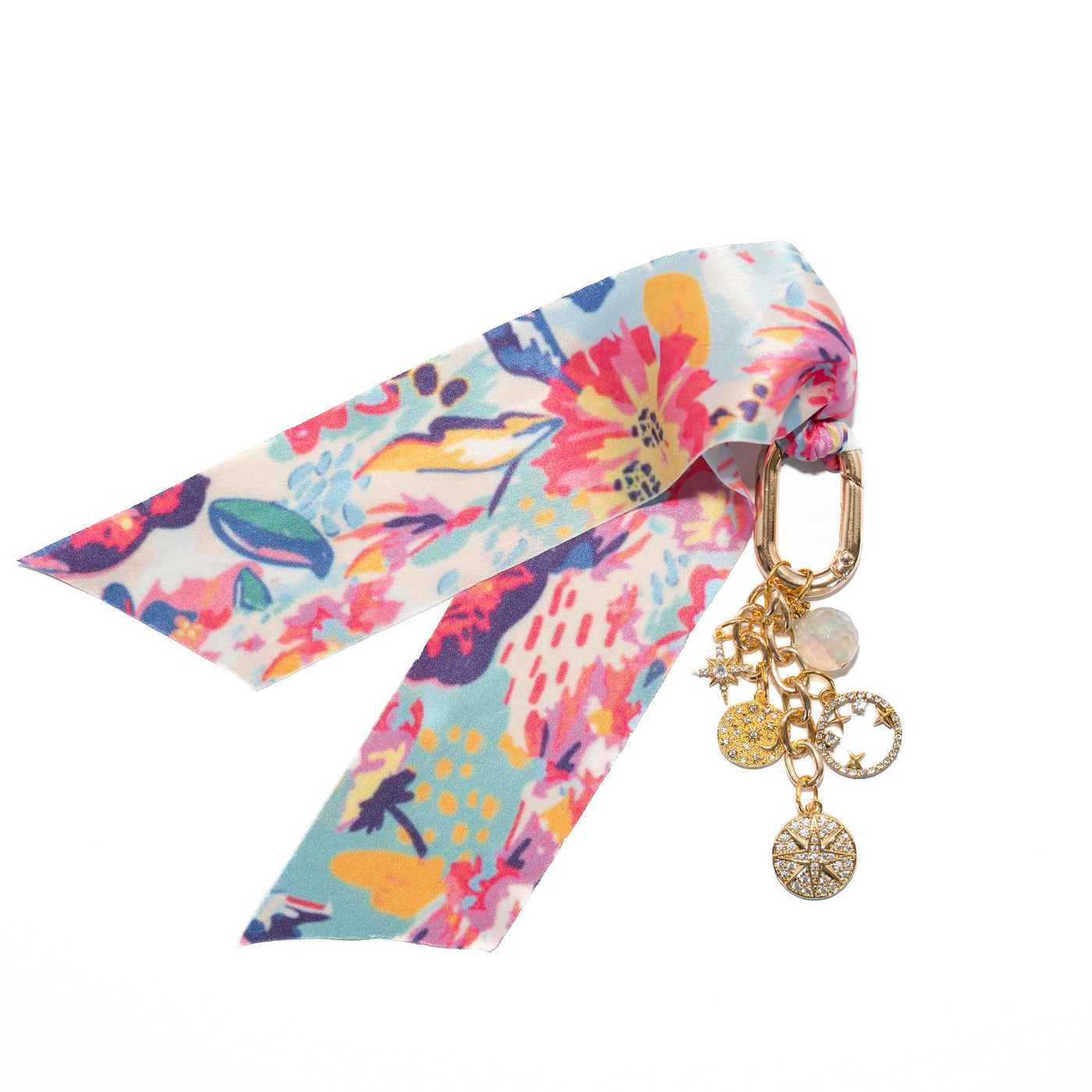 Island Floral Bag Charm