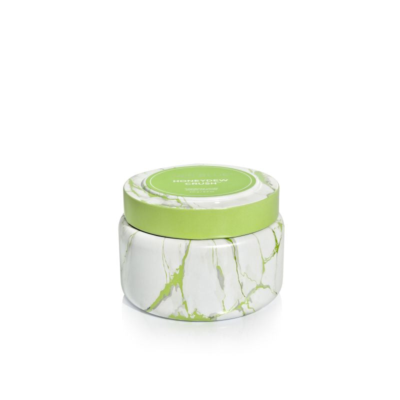 HONEYDEW CRUSH MODERN MARBLE PRINTED TRAVEL TIN, 8.5 OZ
