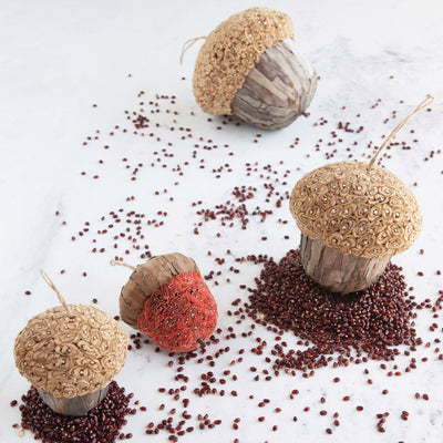 Jujube Bark Acorn Ornament