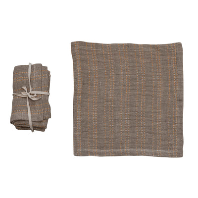 18" Square Woven Cotton & Linen Napkins