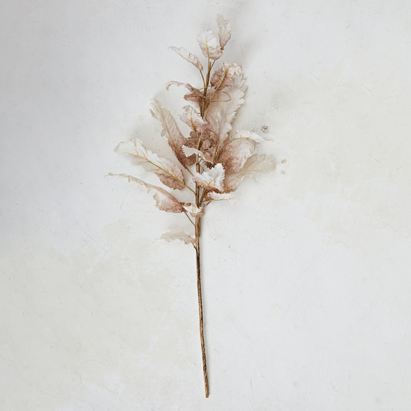 Cream Faux Leaf Pick