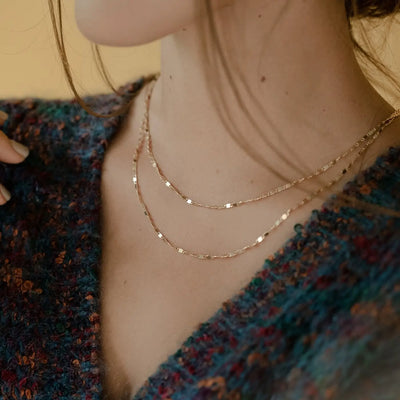 Cleo Layered Necklace in Gold