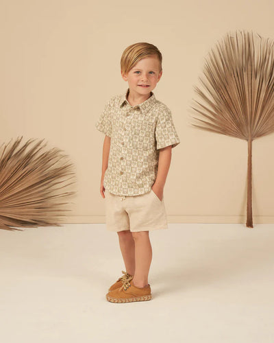 Palm Check Collard Shirt