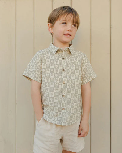 Palm Check Collard Shirt