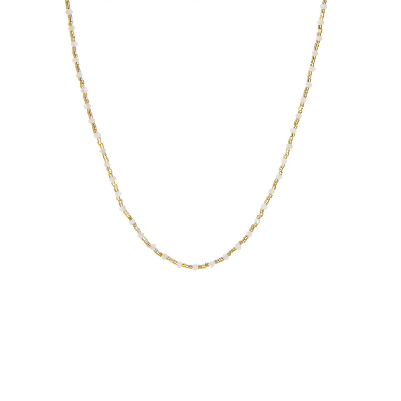 Crystal and Seed Bead Necklace