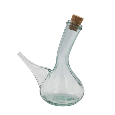 Recycled Glass Cruet w/ Cork Stopper