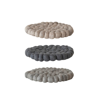 Handmade Wool Felt Ball Trivet