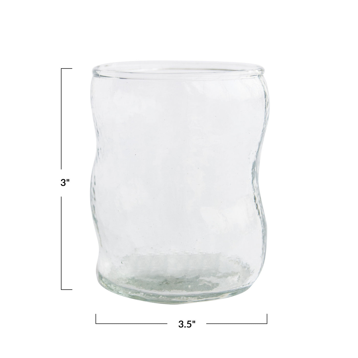 Recycled Organic Shaped Drinking Glass